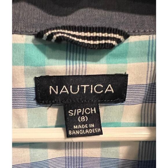 Nautica Boys Button Down Shirt - Size Small (8) - Picture 3 of 6